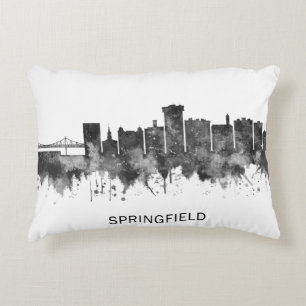 Springfield Missouri Skyline BW Decorative Cushion