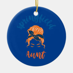 Springfield New Jersey Aunt NJ 07081 Auntie Ceramic Tree Decoration