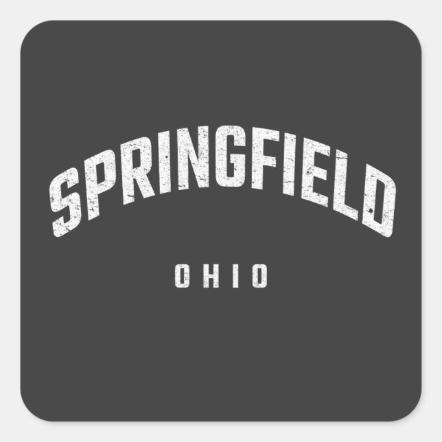 Springfield Ohio OH Square Sticker (Front)