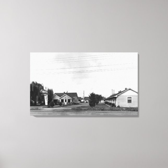 Springfield, OR Sutton Motel on McKenzie Highway Canvas Print (Front)