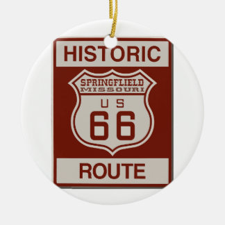 Springfield Route 66 Ceramic Tree Decoration