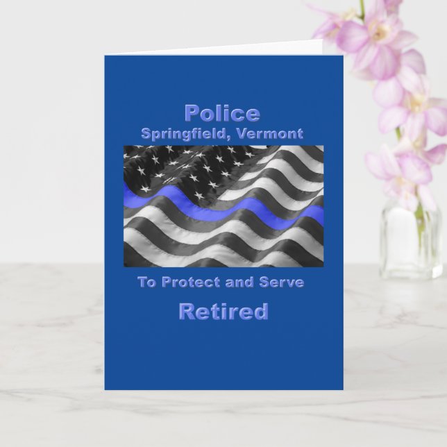 Springfield, Vermont. Police Card (Orchid)