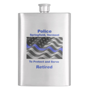 Springfield, Vermont. Police Hip Flask
