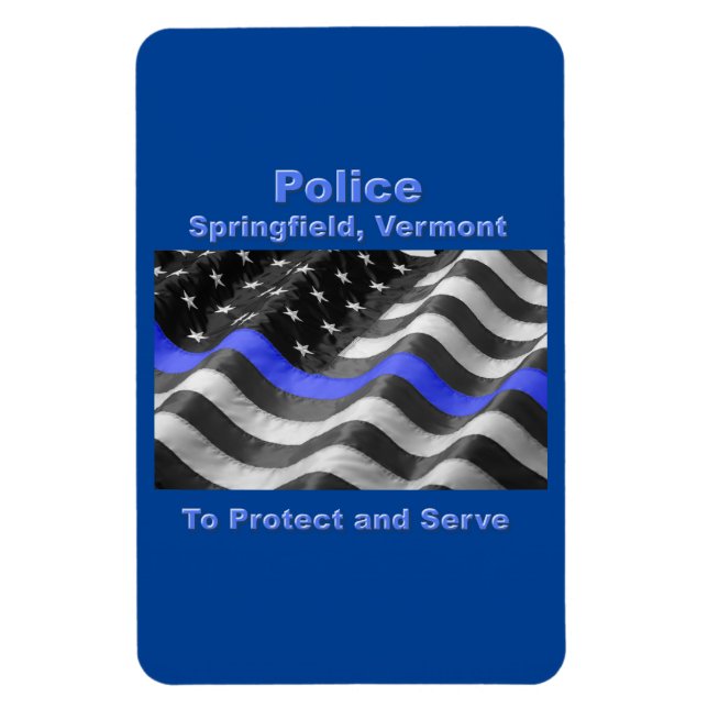 Springfield, Vermont. Police Magnet (Vertical)