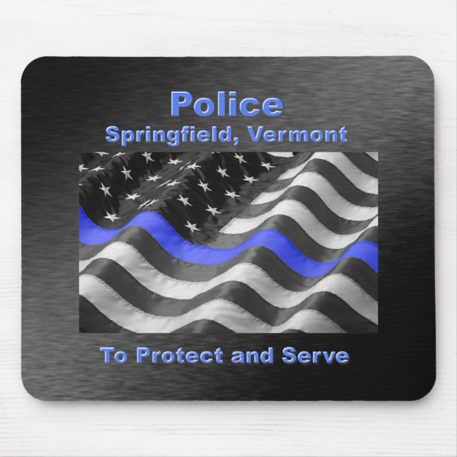Springfield, Vermont. Police Mouse Mat (Front)