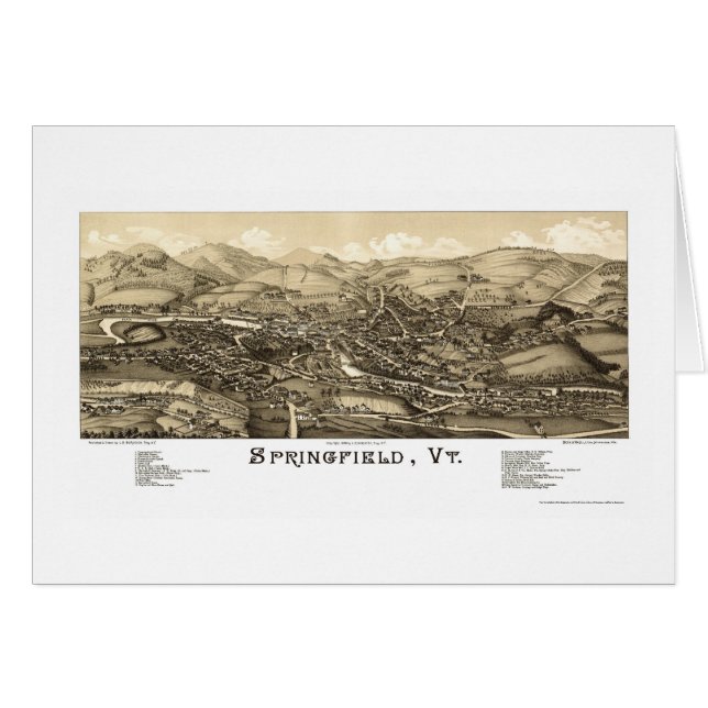 Springfield, VT Panoramic Map - 1886 (Front Horizontal)