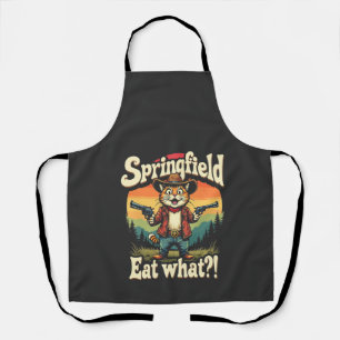 Springflied Eat What Trump Election Cat Cowboy Apron