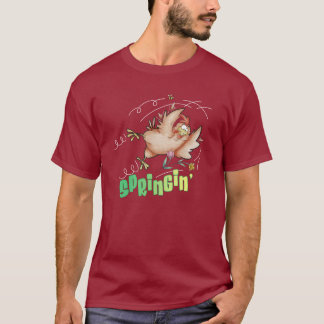 Springin' Chicken dark tee