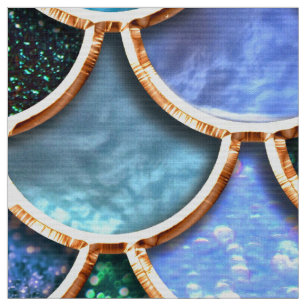 Springlike multicolor Glitter Mermaid Scales Fabric