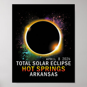 Springs Arkansas Total Solar Eclipse April 8 2024 Poster