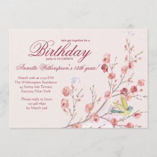 Spring's Embrace Birthday Party Invitation