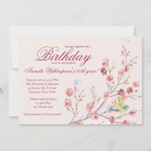 Spring's Embrace Birthday Party Invitation
