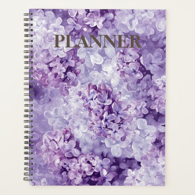 Spring's First Blooms: Your Lilac-Designed Planner (Front)