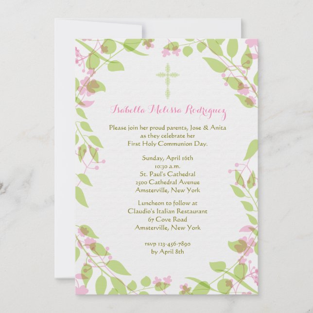 Spring's First Flowers Invitation (Front)