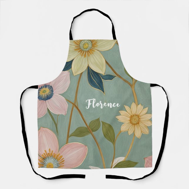 Spring's Gentle Awakening Personalised Apron (Front)