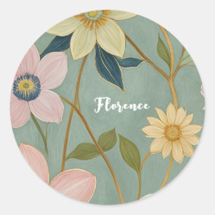 Spring's Gentle Awakening Personalised Classic Round Sticker