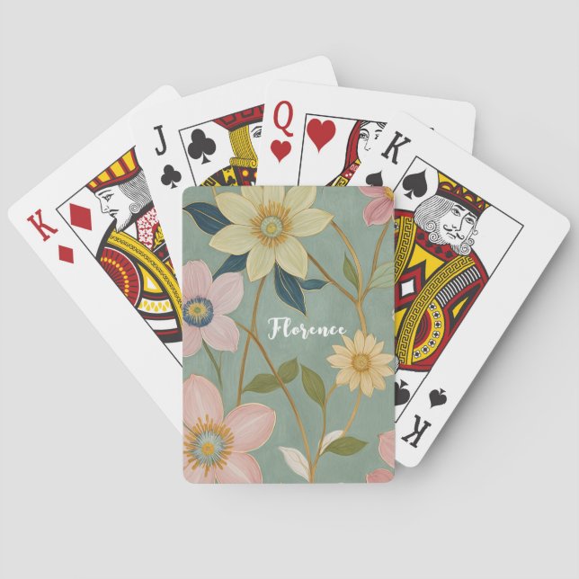 Spring's Gentle Awakening Personalised Playing Cards (Back)