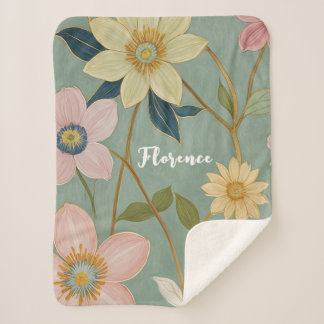 Spring's Gentle Awakening Personalised Sherpa Blanket