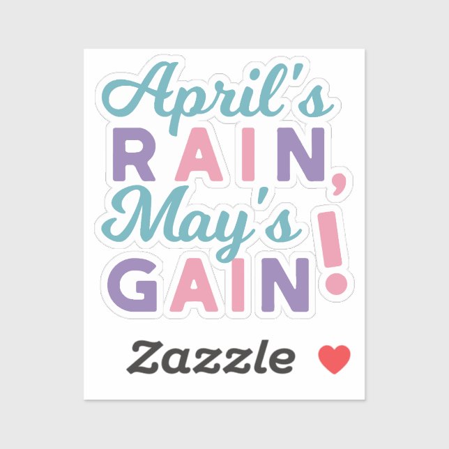Spring's Promise - 'April's Rain, May's Gain!' (Sheet)
