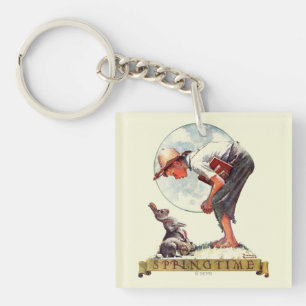 Springtime, 1935 boy with bunny key ring