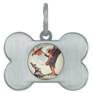 Springtime, 1935 boy with bunny pet ID tag