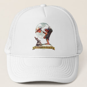 Springtime, 1935 boy with bunny trucker hat