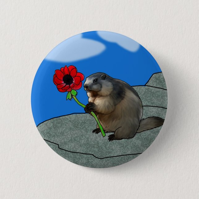 Springtime ! 6 cm round badge (Front)