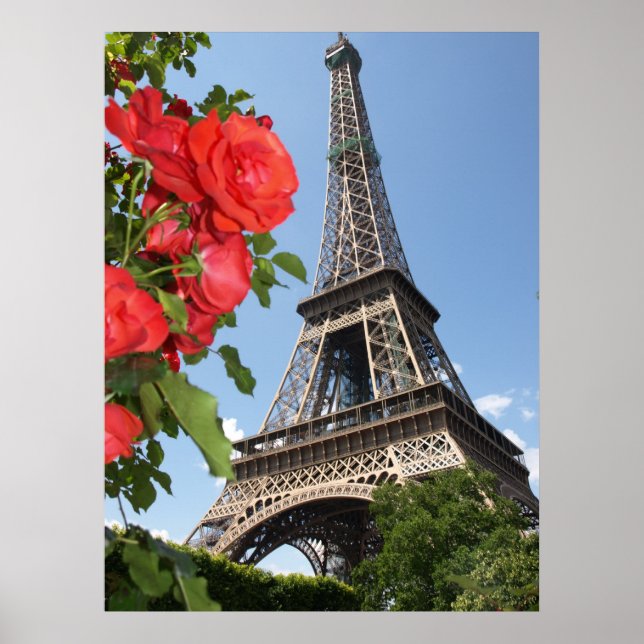 Springtime At Eiffel Tower Poster (Front)