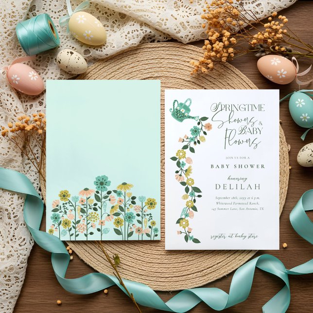 Springtime Baby in Bloom Easter Baby Shower Invitation (Springtime Baby in Bloom Easter Baby Shower Invitation)