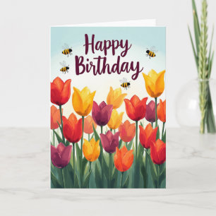 Springtime Bloom Birthday Card