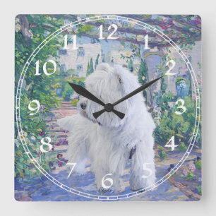 Springtime Bower Square Wall Clock