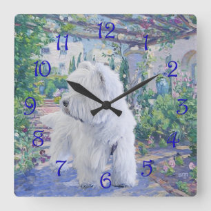 Springtime Bower Square Wall Clock