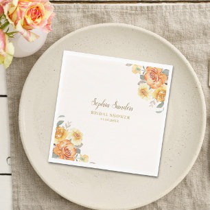 Springtime Bridal Shower Featuring Orange Blossoms Napkin