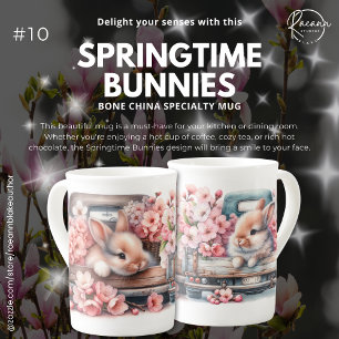 'Springtime Bunnies' Bone China Speciality Mug