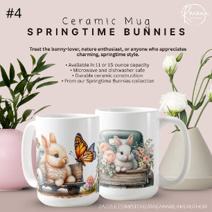'Springtime Bunnies' Ceramic Mug