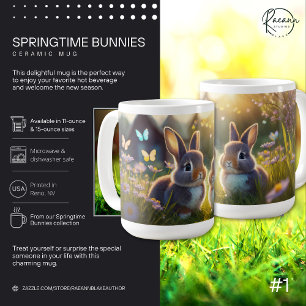 'Springtime Bunnies' Ceramic Mug