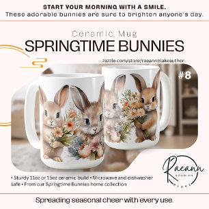 'Springtime Bunnies' Ceramic Mug