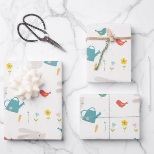 Springtime Bunnies Wrapping Paper 