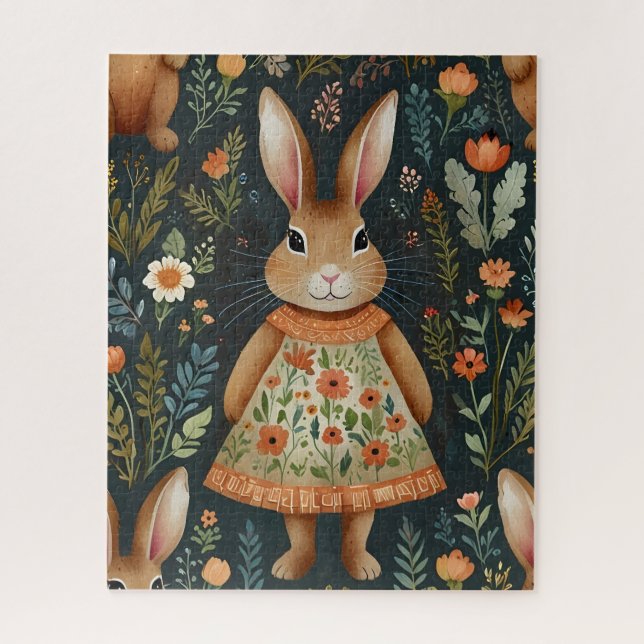 Springtime Bunny Magic Puzzle  (Vertical)