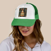 Springtime Bunny Magic Trucker Hat 