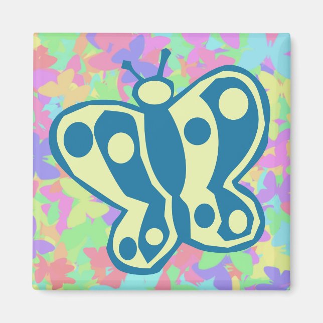 Springtime Butterflies Magnet Square (Front)