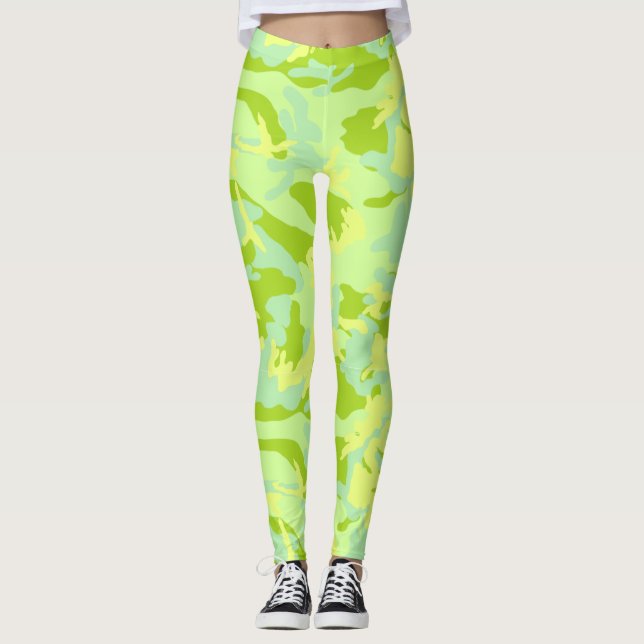 SpringTime Camo Pattern Leggings (Front)