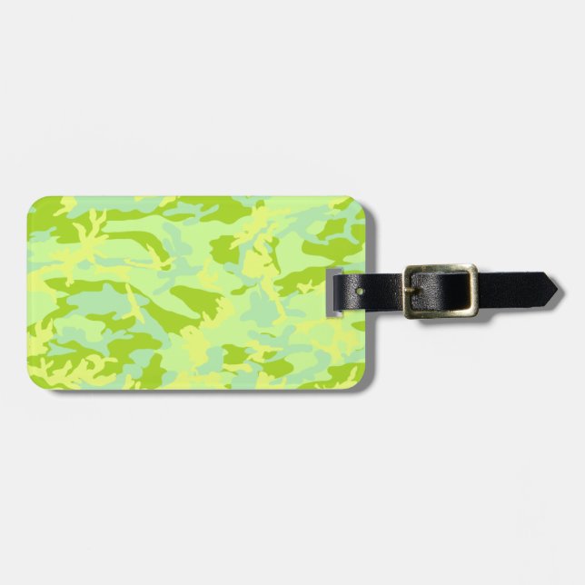 SpringTime Camo Pattern Luggage Tag (Front Horizontal)