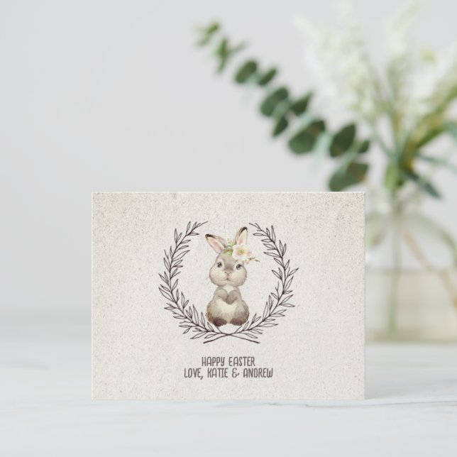 Springtime Cheer with this Easter Bunny Card (Standing Front)