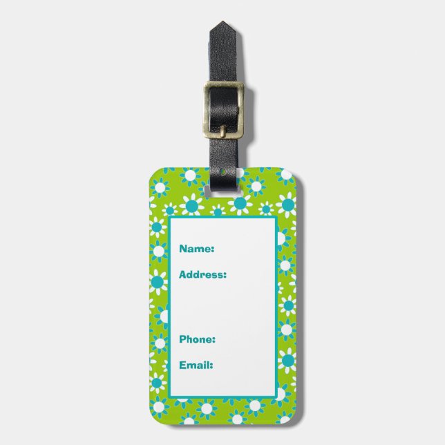 Springtime Daisies Luggage Tag (Front Vertical)
