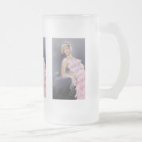 Springtime Flapper Frosted Beer Mug