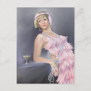 Springtime Flapper Postcard