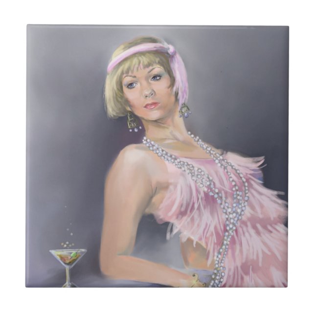 Springtime Flapper Tile (Front)