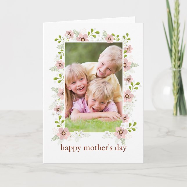 Springtime Floral Happy Mother's Day Card (Front)