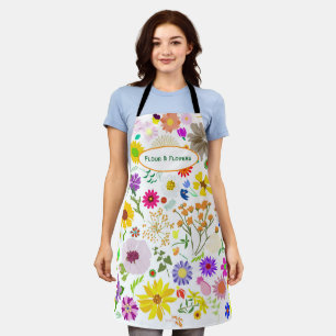 Springtime floral harmony apron